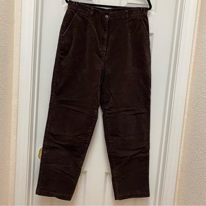 L.L. Bean Brown Corduroy Regular Straight Leg Pants